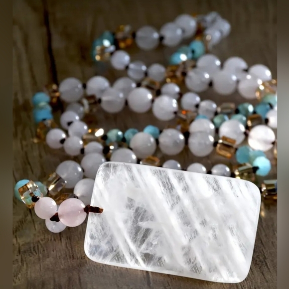 Rose Quartz Bohemian Necklace - Picture 2 of 3